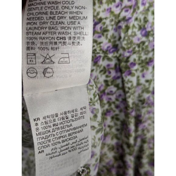 & Other Stories voluminous floral printed midi dress US 6 - Picture 6 of 9